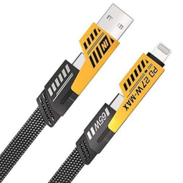کابل شارژ تبدیل USB به لایتنینگ 4کاره (عمده)
