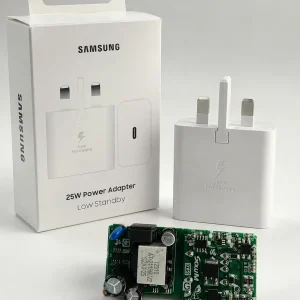 شارژر سامسونگ مدل 25W PD پک جدید (برد سبز سولوم)