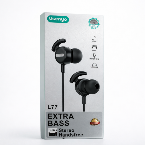 هندزفری سیمی جک 3.5 میلی L77 (عمده)