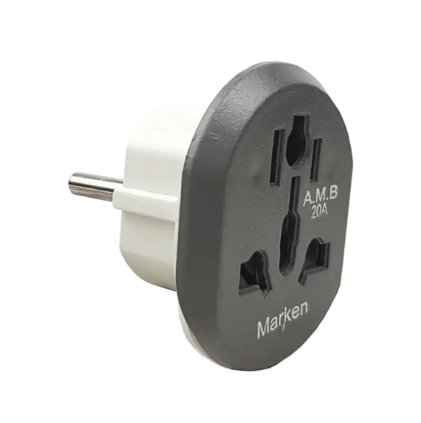 دو شاخه تبدیل برق 3 به 2 مارکن مدل 20A دو شاخه تبدیل برق 3 به 2 مارکن مدل 20A