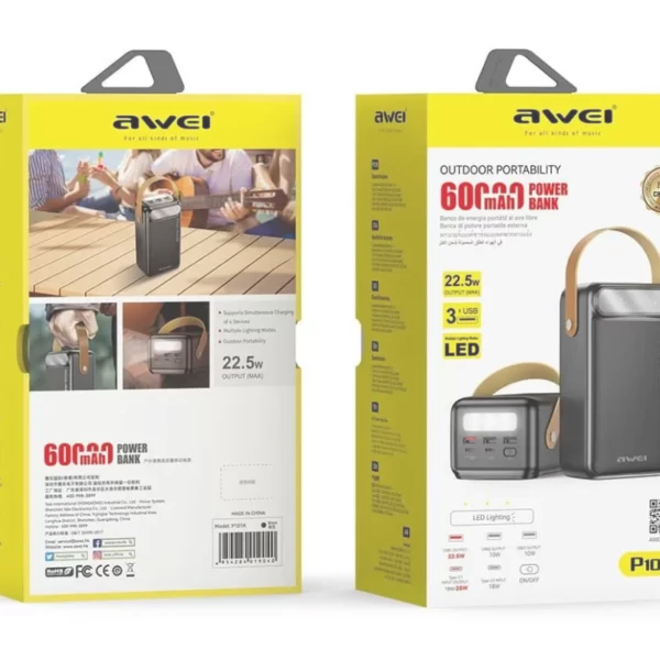 پاوربانک 60 هزار AWEI مدل P101K (عمده)