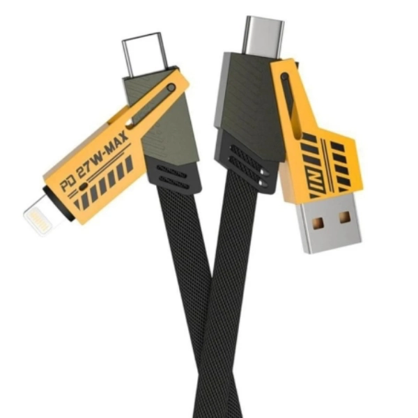 کابل شارژ تبدیل USB به لایتنینگ 4کاره (عمده)